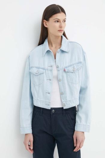 Rifľová bunda Levi's dámska, prechodná, oversize