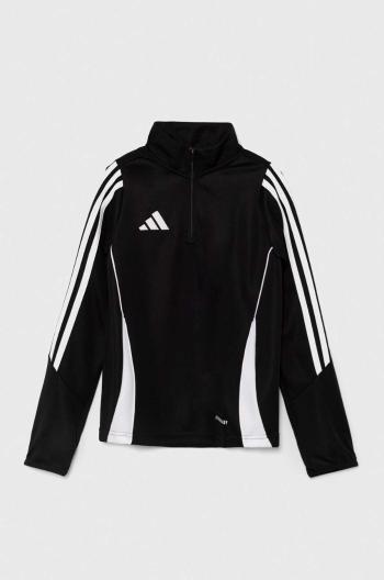 Detská mikina adidas Performance TIRO24 TRTOPY čierna farba, vzorovaná, IJ9952