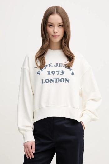 Mikina Pepe Jeans VENUS dámska, biela farba, s potlačou, PL581487