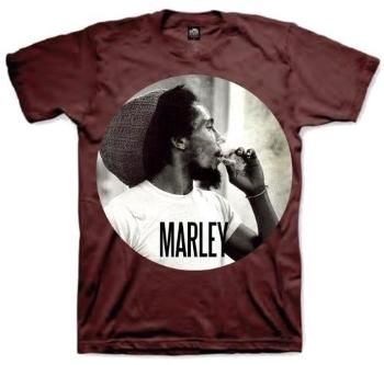 Bob Marley Tričko Smokin Circle Unisex Brown L