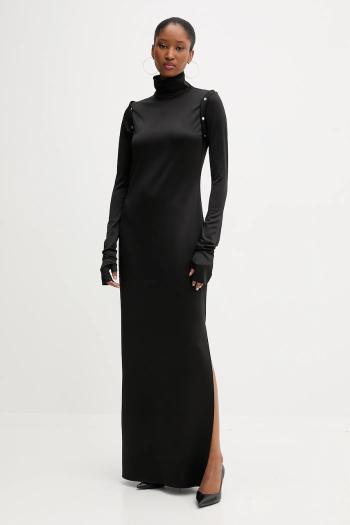Šaty PRESSIAT čierna farba, maxi, priliehavé, PRE416FW24
