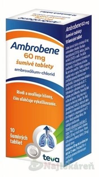 Ambrobene 60 mg, šumivé tbl na vykašliavanie, 10 ks