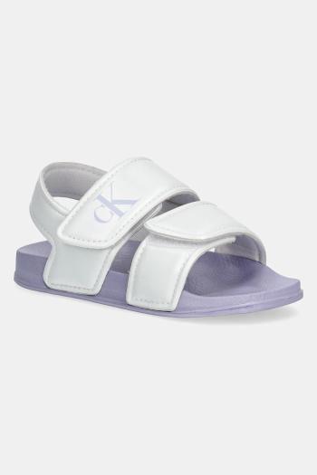 Detské sandále Calvin Klein Jeans fialová farba, V1A2-82063