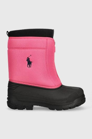Detské snehule Polo Ralph Lauren fialová farba