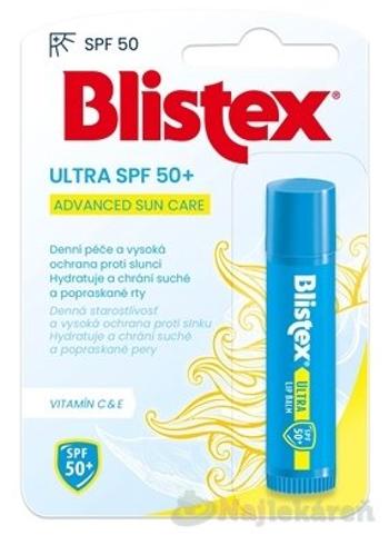 Blistex ULTRA SPF 50+ balzam na pery, tyčinka 4,25 g