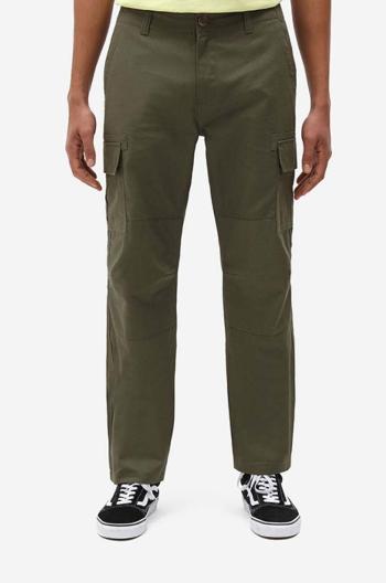 Bavlnené nohavice Dickies DK0A4XDUMGR-GREEN, zelená farba, rovné