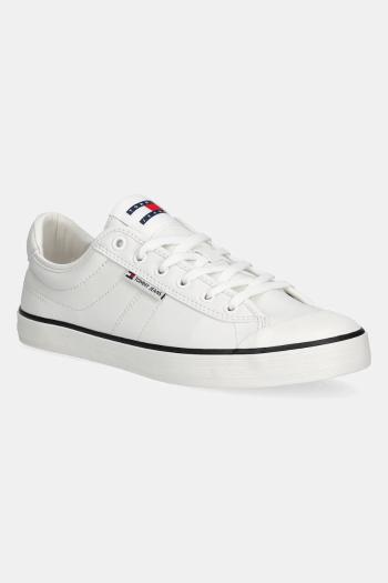 Tenisky Tommy Jeans VULCANIZED BUMPER biela farba, EM0EM01545