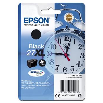 Epson originál ink C13T27114012, 27XL, black, 17,7ml, Epson WF-3620, 3640, 7110, 7610, 7620, čierna