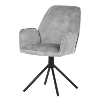 Jedálenská stolička Autronic 59x90 cm sivá látka HC-511 SIL4