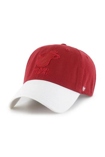 Bavlnená šiltovka 47 brand NBA Miami Heat '47 x Tommy Hilfiger červená farba, s nášivkou, KCO-THCCU236GWL-TJ