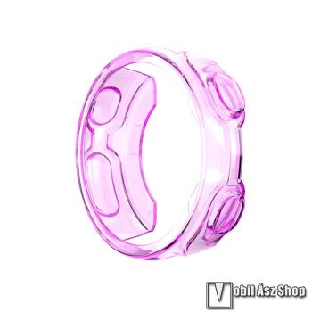 Garmin Forerunner 735XT, Okosóra szilikontok, Keret, Bumper, Átlátszó, Rózsaszín