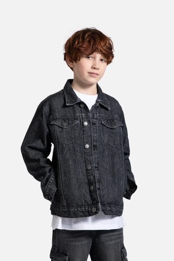 Rifľová bunda Coccodrillo šedá farba, JEANS COLLECTION BOY
