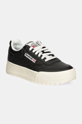 Kožené tenisky Reebok Classic Club C Megacourt čierna farba, 100201239