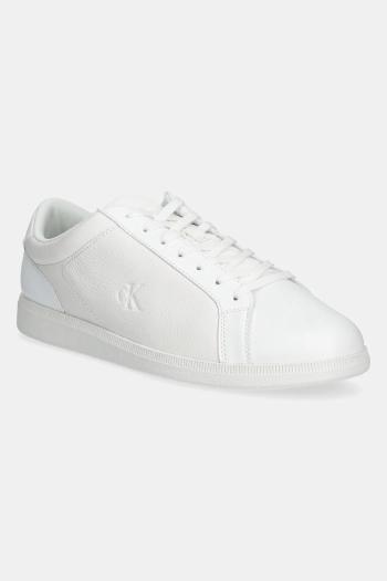 Tenisky Calvin Klein Jeans LOW PROFILE CUPSOLE CM pánske, biela farba, YM0YM01190