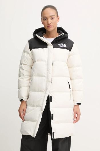 Páperová bunda The North Face Nuptse dámska, béžová farba, zimná, NF0A832KROU1