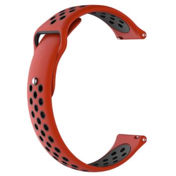 BStrap Silicone Sport remienok na Garmin Venu 2 Plus, red/black (SXI001C0609)