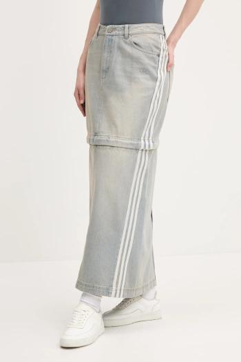 Rifľová sukňa adidas Originals DENIM ZIP SKIRT mini, rovný strih, JX9215