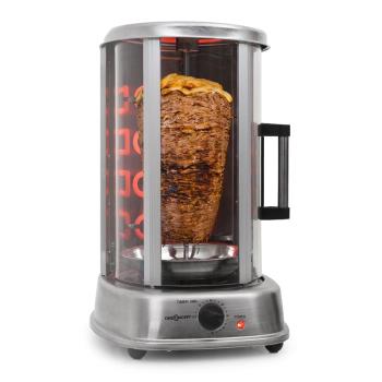 OneConcept Kebap Master Pro, vertikálny gril, 1500 W, strieborný