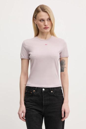 Bavlnené tričko Diesel T-UNCUTIE-LONG-D T-SHIRT dámsky, ružová farba, A14962.0GRAI
