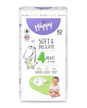 BELLA HAPPY Baby Plienky jednorazové Maxi 8-14 kg Big Pack 62 ks