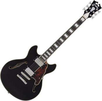 D'Angelico Premier Mini DC Black Flake Semiakustická gitara