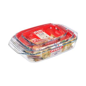 PYREX SADA NA PEČENIE 3KS, 1,4L+3L+4L, SKLO