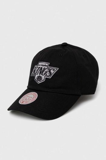 Bavlnená šiltovka Mitchell&Ness Los Angeles Kings čierna farba, s nášivkou