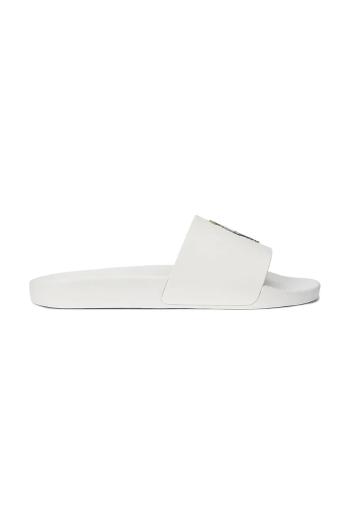Šľapky Polo Ralph Lauren Polo Slide pánske, biela farba, 809962615001