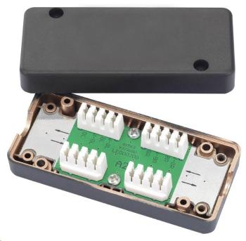 Spojovací box UTP Cat6 narážací, čierna