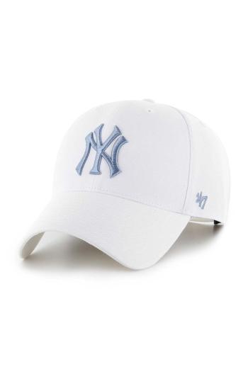 Šiltovka 47 brand MLB New York Yankees biela farba, s nášivkou, B-MVPSP17WBP-WHN