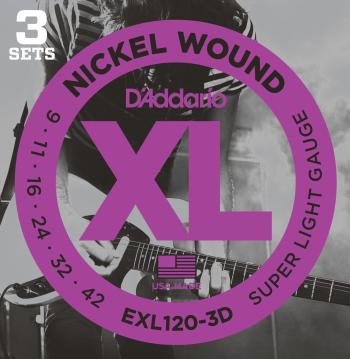 D'Addario EXL120-3D Struny pre elektrickú gitaru