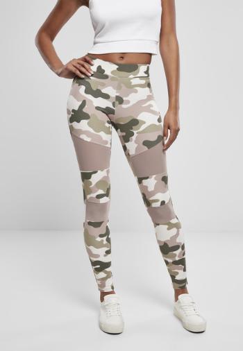 Urban Classics Ladies Camo Tech Mesh Leggings duskrose camo - L