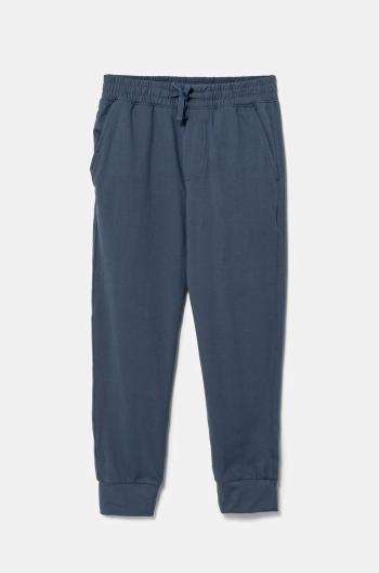 Detské tepláky Abercrombie & Fitch tmavomodrá farba, jednofarebné, KI234-4055