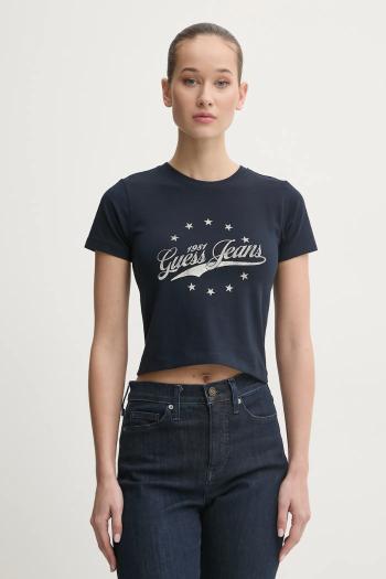Tričko Guess Jeans dámske, tmavomodrá farba, W5RI59 J1314