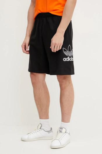 Bavlnené šortky adidas Originals Trefoil čierna farba, JP2684