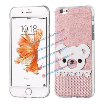 SHINY BEAR Silikónový obal Apple iPhone  6 / 6S ružový