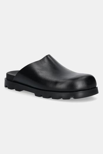 Kožené šľapky Camper Brutus Sandal dámske, čierna farba, K201545-004