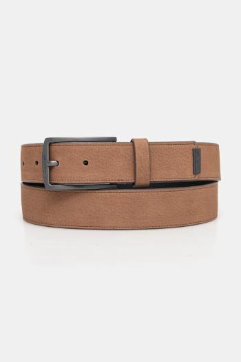 Kožený opasok Calvin Klein pánsky, hnedá farba, K50K512649