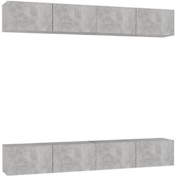 SHUMEE, 4 ks, betónovosivá, 100 × 30 × 30 cm (3079061)