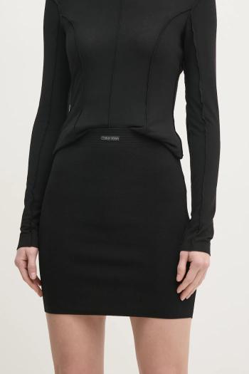 Sukňa Calvin Klein Jeans čierna farba, mini, puzdrová, J20J225527
