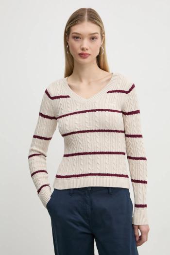 Sveter Hollister Co. dámsky, béžová farba, KI350-4261