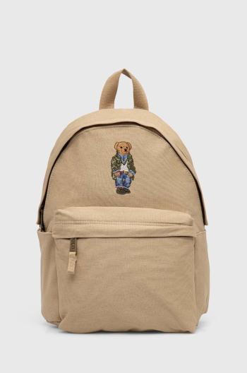 Detský ruksak Polo Ralph Lauren béžová farba, malý, jednofarebný