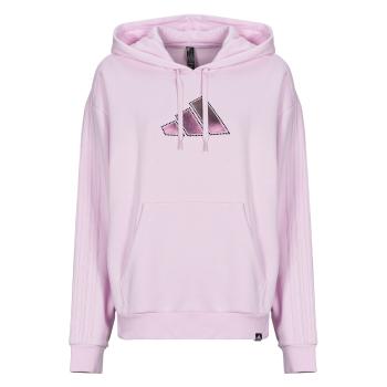 adidas  Holiday Graphic 3-Stripes Oversized Hoodie  Mikiny Fialová