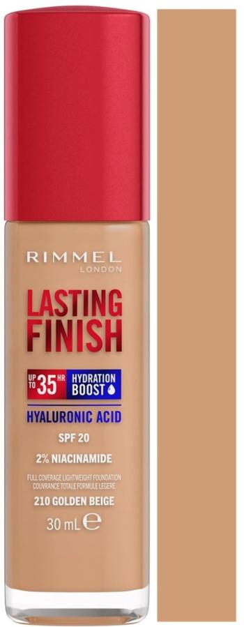 RIMMEL Lasting Finish Hyaluronic Acid dlouhotrvající hydratační make-up 210 Golden Beige 30 ml