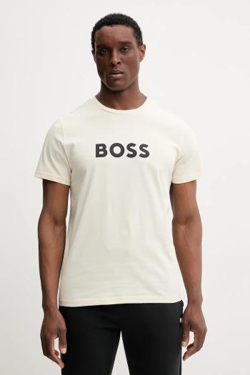 Plážové tričko BOSS biela farba, vzorovaný