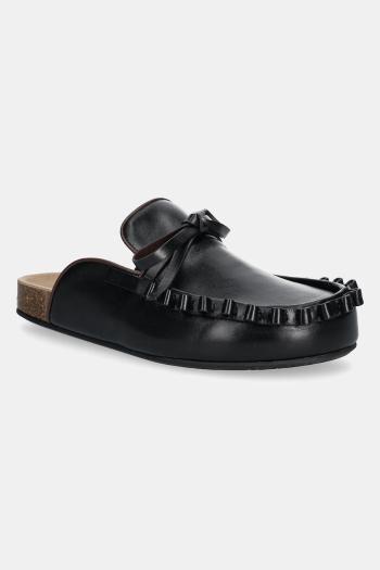 Šľapky JW Anderson Ruffle Loafer dámske, čierna farba, LF0069 LA0323 999