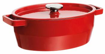 LIATINOVÝ KASTRÓL S POKRIEVKOU PYREX 4L, 29X21CM, ČERVENÝ
