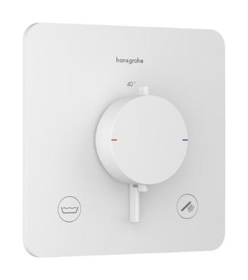 Sprchová a vaňová batéria Hansgrohe Ecostat Comfort Q bez podomietkového telesa matná biela 33717700