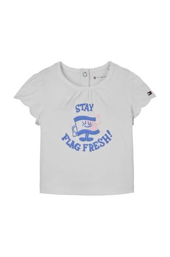 Tričko pre bábätko Tommy Hilfiger biela farba, KN0KN01963