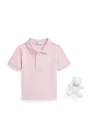 Polo tričko Polo Ralph Lauren ružová farba, jednofarebná, 320940294002
